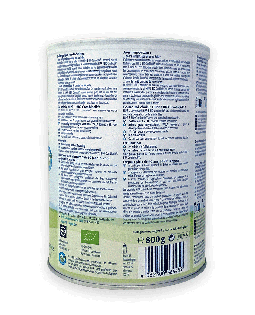 HiPP UK Stage 1 Organic Combiotic First Infant Milk Formula (800g) – Baby  Mercato