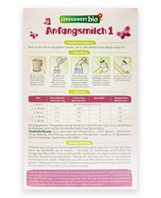 Load image into Gallery viewer, Lebenswert Anfangsmilch Stage 1 Organic Infant Milk Formula