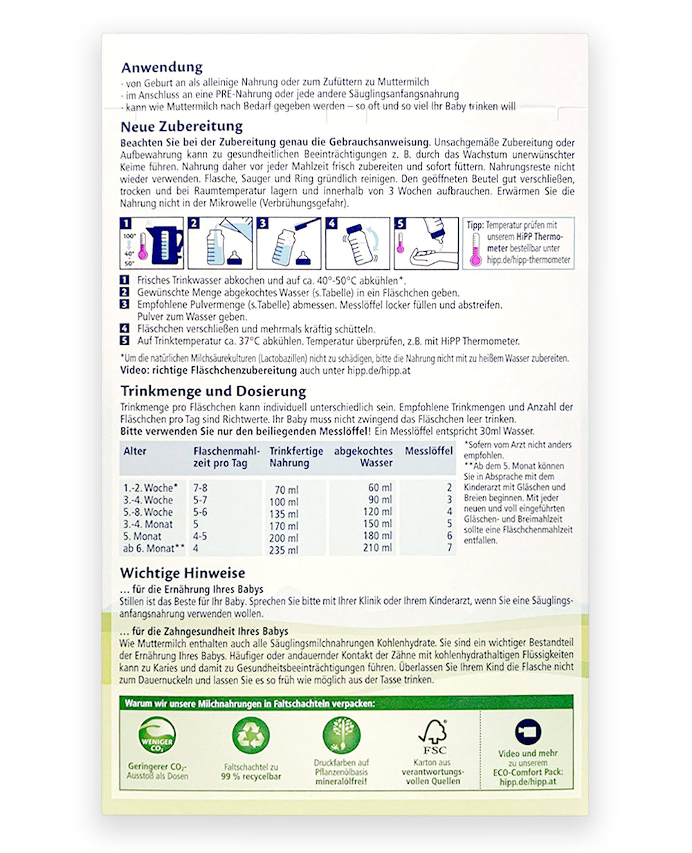HiPP German Stage 1 Combiotic Formula // Save $90.00 on 1st Order